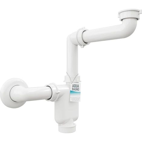 Siphon - Siphon Plat Pour Lavabo - Compact Pivotant Ajustable - Pour Meuble Salle De Bain - 1 Pièce (1/5)