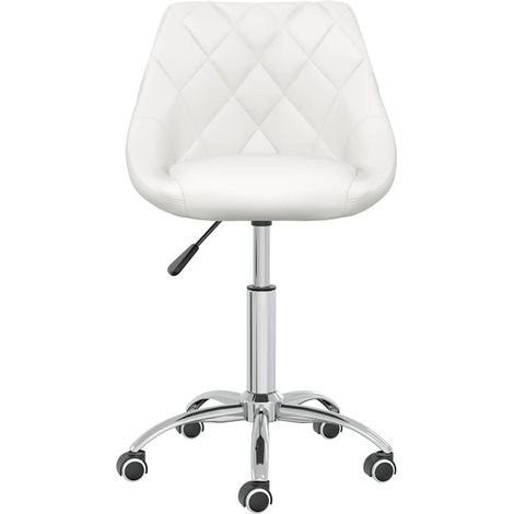 Maison Exclusive - Esszimmerstühle 4 Stk. Drehbar Weiß Kunstleder (1/5)