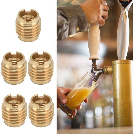 5 Poignées de Robinet à Bière avec Écrous pour Filetage Externe 3/8-16 UNC, Installation Facile (1/5)