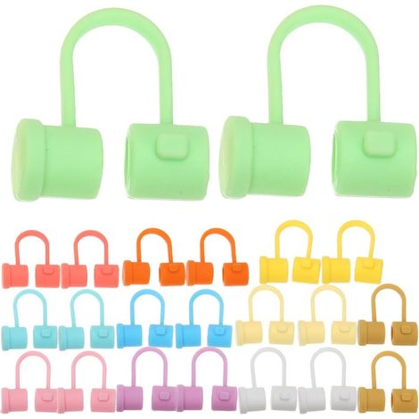 Lot 30 embouts de paille réutilisables en silicone multicolores, anti-poussière, pour protéger vos pailles lors de vos déplacements ou (1/5)