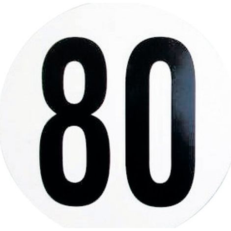 Disque Adhésif De Limitation De Vitesse 80 Km/h