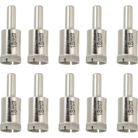 10 trous scie cloche HSS foret coupe ouverture outils quincaillerie pour marbre granit pierre 18mm (1/5)