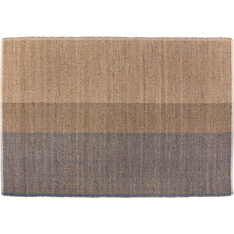 Tapis en jonc de mer et coton myosotis Karan 200 x 290 cm (1/4)