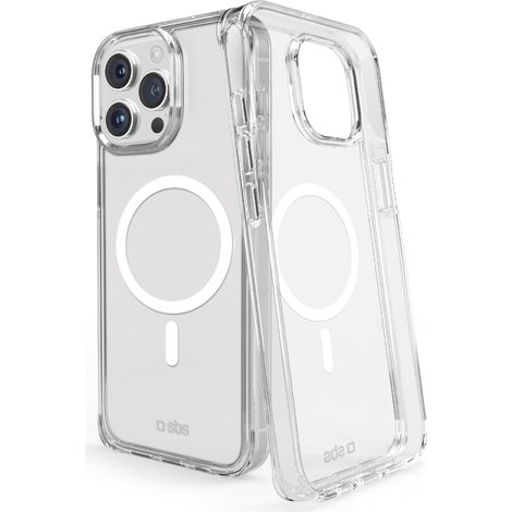 SBS Cover trasparente rigida compatibile con ricarica MagSafe per iPhone 16 Pro Max (1/4)