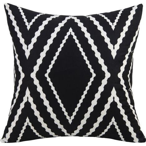 Lot de 2 Housses de Coussins en Décoratif Canapé Taie d'oreiller Motif Géométrique Rayures Housse Coussin Noir et Blanc Moderne Taie d'oreiller Decoration Maison Salon Chambre pour Canapé 45x45