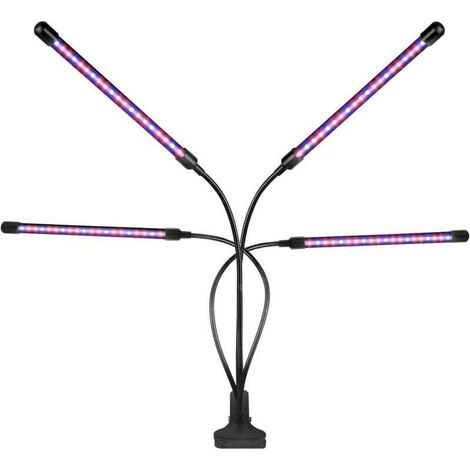 pair Lampe de Croissance LED 80 Lumières Tube Col de Cygne 360° Dimmable Temporisée Spectre Complet Plantes Jardinage