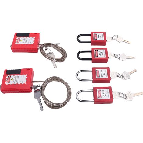 Cocoarm Verrouillage de L'ensemble Padloose Set Multifonctionnel Kit de Blocage électrique pour la conformité à la sécurité au Travail