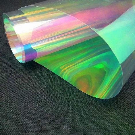 Film pour vitres irisé en PVC transparent, holographique brillant, 2/3/5 mètres, pour la maison. (1/4)