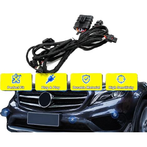 Cableado para sensor de estacionamiento, cable de cobre recubierto de goma, compatible con Mercedes-Benz GLA-Class W156, restaura la función normal de asistencia al estacionamiento, ajuste directo, fá (1/5)