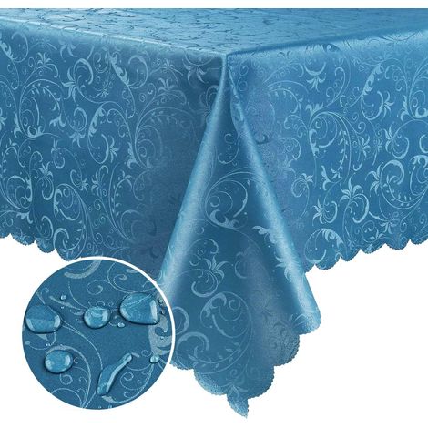 1 Nappe rectangulaire,vinyle PU imperméable,résistante aux taches,facile à nettoyer,cuisine et salle à manger (1/5)