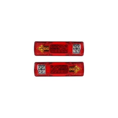 Kit de feux arrière à LED pour remorque, lot de 2 feux arrière à 19 LED pour voiture, camion, remorque, fourgonnette - Étanche 1 (1/5)