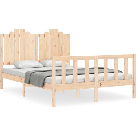 Maison Exclusive - Cadre de lit sans matelas 140x200 cm bois massif de pin (1/5)