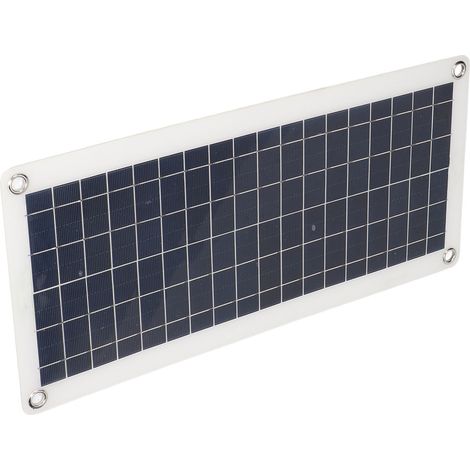 Chargeur Solaire 20W Panneau Monocristallin Silicium Haute Efficacité ETFE pour Voiture Camping-Car Batterie 12V (1/5)