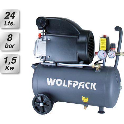 Compresor Wolfpack 24 Litros 2,0 HP Sin Aceite