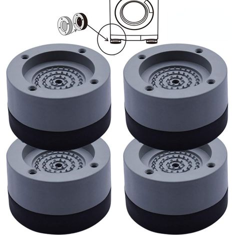 Tappetini antivibranti in gomma da 4 pezzi per lavatrice e frigorifero, 4 cm
