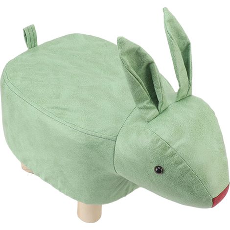 Hocker in Tierform, niedliche Fußstütze aus Holz für Kinder, Wohnzimmer, Spielzimmer, Garten, grün (1/5)