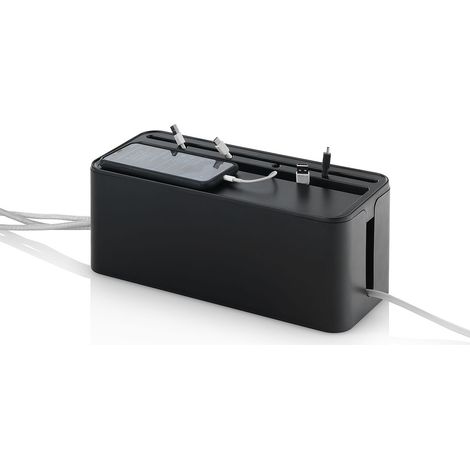 Organizzatore per cavi box salvaspazio per multiprese Herb - Nero