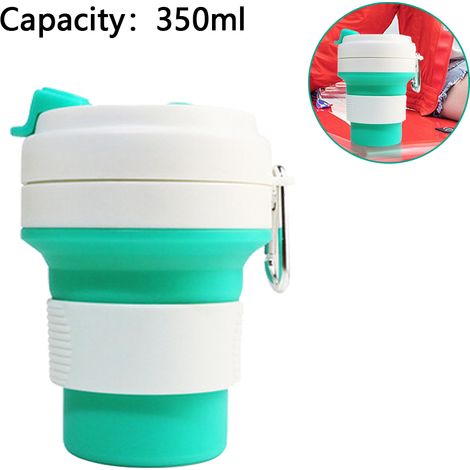 Tasse Pliable En Silicone - 350 Ml - Résistante De -50 °C À 200 °C - Pour Voyage Extérieur Bureau - 1 Pièce (1/5)