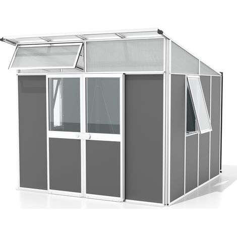 Vitavia Gerätehaus "Kosmos", weiß / anthrazit, 7,8 m² (1/4)