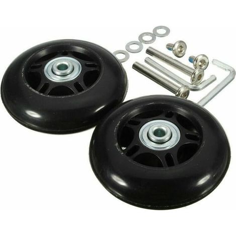 1 lot de roues de rechange pour valise, valise, chariot, patins de rechange 40 x 18 mm (1/5)