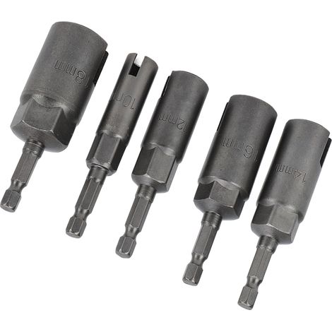 Lot de 5 douilles à oreilles hexagonales de 6,35 mm (1/4 pouce) pour perceuse électrique portative (1/5)