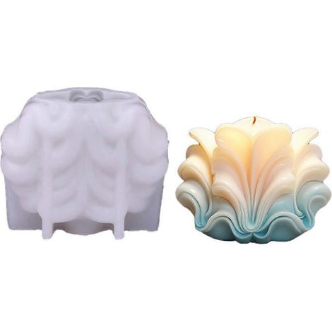 3D-Muschelförmige Silikonform für Kerzen, Muschelkuchen und Schokolade, B--