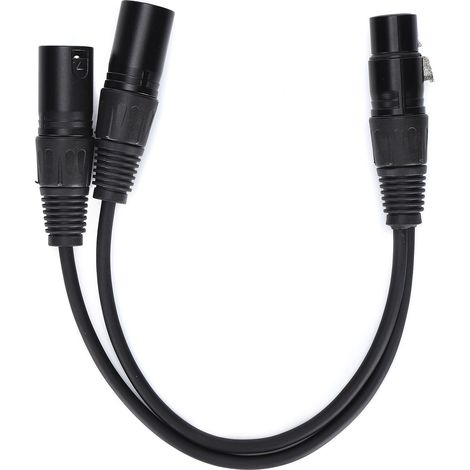 JORINDO JD6069 Y-Splitter-Audiokabel, zwei XLR-Stecker auf zwei XLR-Buchsen, für Mikrofone, 0,3 m (1/5)