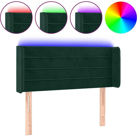 Maison Exclusive - Testiera a LED Verde Scuro 83x16x78/88 cm in Velluto (1/5)