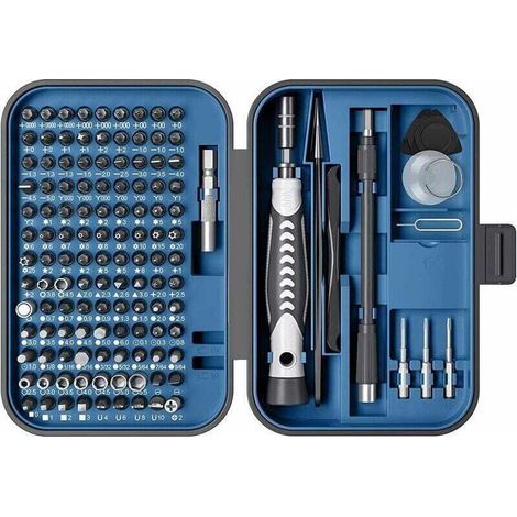 GABRIELLE Juego de Destornilladores de Precisión 130 en 1 Kit Mejorado con Destornilladores Magnéticos Mini y Estuche, Herramienta de Reparación para Dispositivos Electrónicos, Portátiles, iPhone, iPa (1/4)