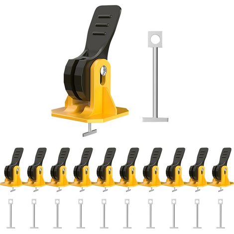 50pcs Clips en plastique sol mur carrelage entretoises sangle carrelage plat système de nivellement outils (1/5)