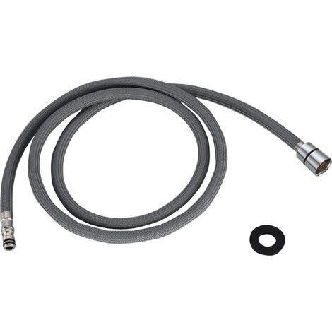 Hose Robinet Cuisine - 59 Pouces - Raccord en Laiton - Compatible avec Robinets à Tirer ou à Abaisser - Certifié NSF KTW WRAS - Gris (1/5)