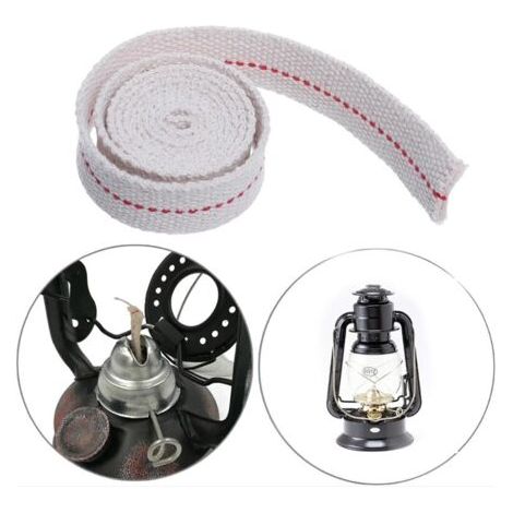 Mèche pour lampe à huile 5m – Coton 100% naturel – Largeur 10mm – Combustion lente et durable – Pour lampes d'intérieur et d'extérieur - 10mmM (1/4)