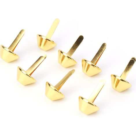 50 Stück Handtaschen-Kegelfüße, Ziernägel, Nieten, Spikes, Lederbastelbedarf (Gold, 15 mm) (1/5)