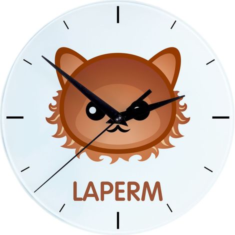 Laperm - Reloj de MDF con gráficos e inscripción de Art-Dog (1/4)