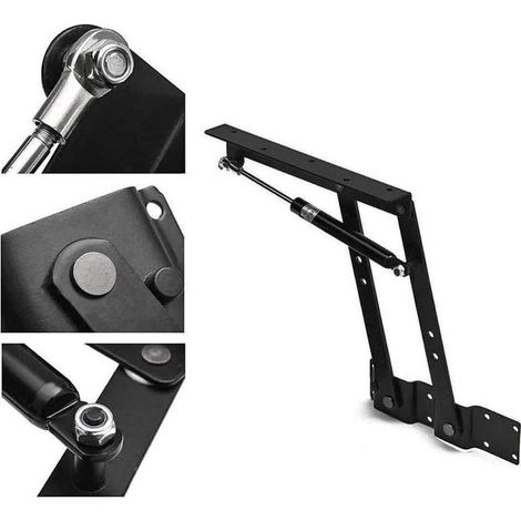Charnière à ressort pour table basse (1 paire, 50 kg), cadre de montage pliable pour table basse, résistant à la corrosion, durable et