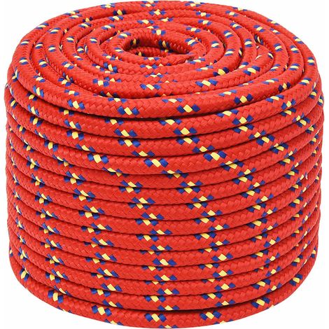 Corde de bateau, Corde de Chanvre, pour la Décoration, le Bricolage, le Jardinage Rouge 14 mm 100 m Polypropylène OIB3526E (1/5)