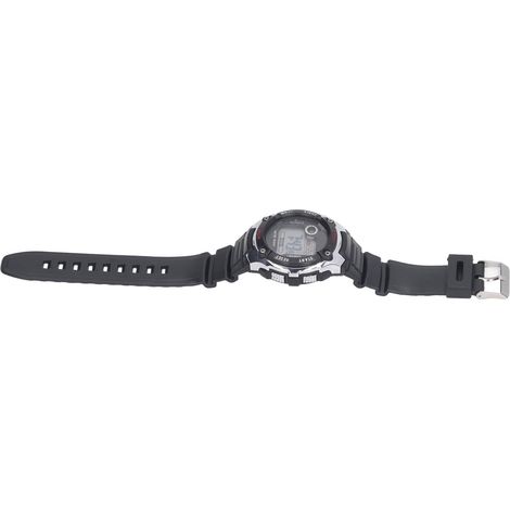 Montre de sport électronique lumineuse et étanche avec bracelet en caoutchouc, grand écran, pour enfants, couleur argent (1/5)
