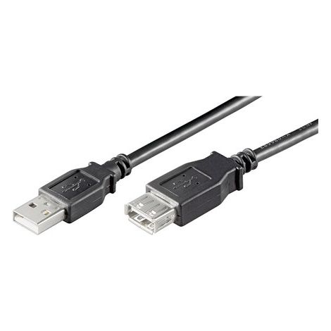 Goobay  Câble d'extension USB  Femelle  USB Type A 4 broches  Mâle  Noir  USB Type A 4 broches  3 m (1/2)