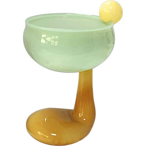 1 pièce Bol à dessert en verre, forme de patte de canard, pour glace, céréales, yaourt, cocktail et apéritif (1/5)