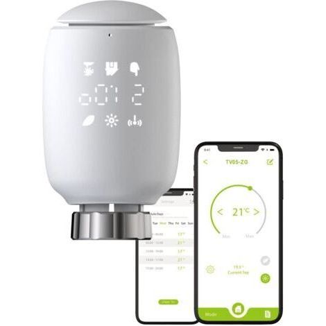 [JAMAIS UTILISÉ]Thermostat Radiateur Valve, Thermostat Programmable Intelligent, Chauffage de Température, eTRV, Alexa, Googlehome Voice Control (1/4)