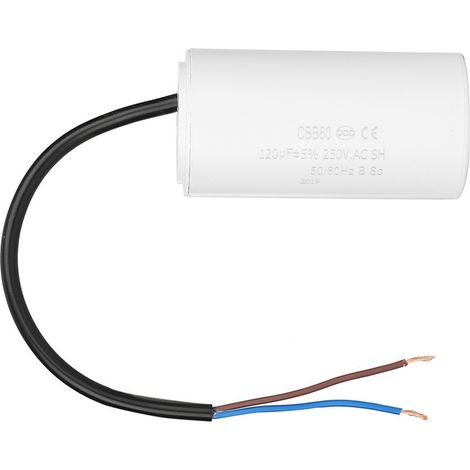 Betriebskondensator CBB60 mit Anschlusskabel, 250 V AC, 120 µF, 50/60 Hz, für motorbetriebenen Luftkompressor