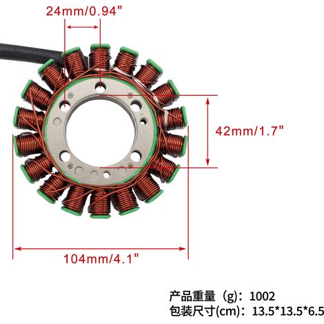 Statorspule für Yamaha YZF R6 99-02, Teilenummer 5EB-81410-00-00 (1/4)