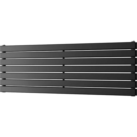 Typhoon Axis - Black Horizontal Radiator H476mm x W1400mm Double Panel