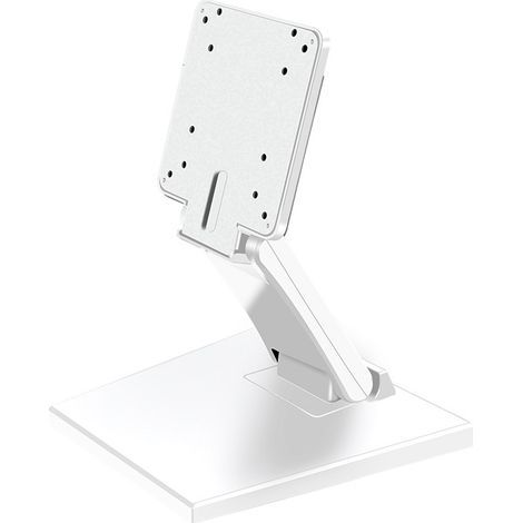 Supporto bianco per monitor da 14-24 pollici, supporto per computer desktop, supporto regolabile in altezza e rotazione per monitor tutto-in-uno. (1/5)
