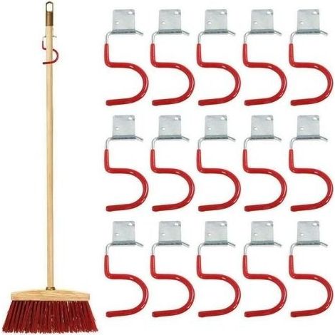 Lot de 15 crochets muraux pour outils de jardin - Pour matériel d'aménagement paysager, chaises pliantes, échelles (1/5)