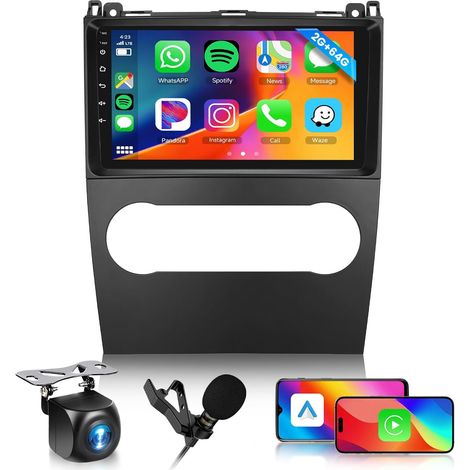 2GB 64GB Autoradio pour Classe A B B200 W169 A160 A180 A200 A220 2008-2012 Radio 2 Din Écran Tactile 9 Pouces Stereo GPS Bluetooth WiFi FM/RDS (1/5)