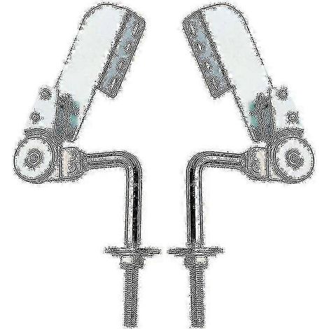 Deux charnières réglables à 90 degrés, compatibles avec les supports d'appui-tête de canapé. (1/5)