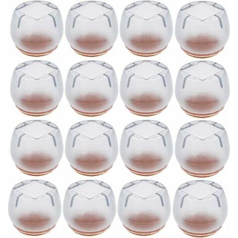 QORVA-Patins pour meubles 6 Pièces Chaise Casquettes Patins pour Meubles Rond Carré Silicone Protection Plaquettes de Pieds de Meubles Chaise Jambe Caches Housse de Table Rayures Protecteurs(20-25mm) (1/4)