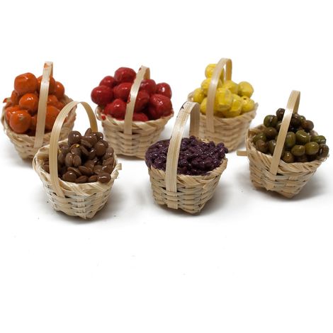 Cestini con Frutta Set da 6 Miniature 10806 (1/5)