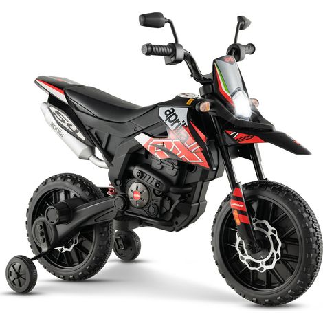 12V Battery Electric Toddler Motorbike Licensed Aprilia Kids Ride On Motorcycle (1/5)